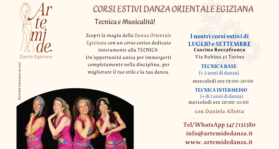 Corsi estivi danza orientale con Daniela Allotta