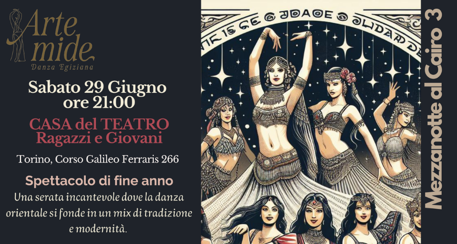 Spettacolo di fine anno 29 giugno 2024 – Mezzanotte al Cairo